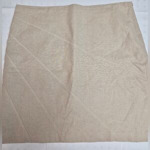 Parallel Womans Elegant Cream Linen Blens Skirt Sz 14